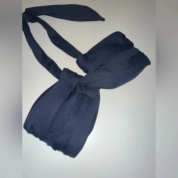 Seafolly Australia Bandeau Navy Blue Halter Bikini Top, Size 8 - Picture 5 of 8